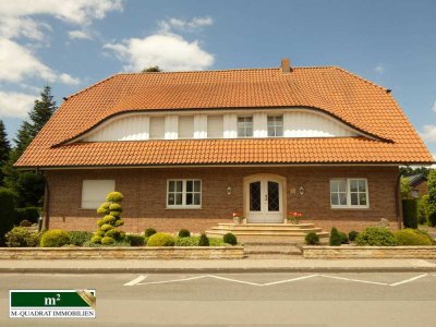 Imposantes Anwesen inmitten von Bad Laer: 
5-Fam-Haus mit idyllischem Garten, Büro, Halle, Grundstü