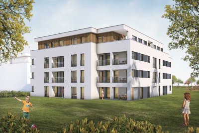 Letzter Bauabschnitt! 2-Zimmer-EG-Wohnung mit eigenem Gartenanteil und TG-Platz / Neubau - Erstbezug