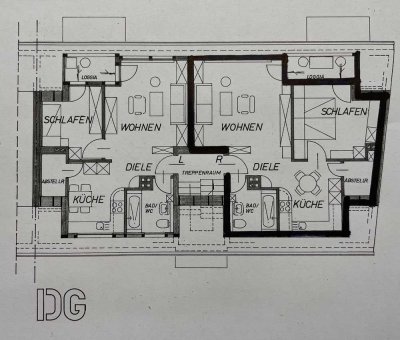Über den Dächern Opladens: Stadtwhg., 2-Zi., 60 m², Fußbdnheiz, Parkett, Bw & Süd-Loggia, Bhf-Nähe