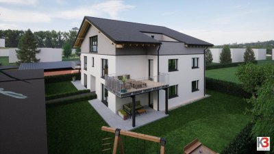 Neubau Ried-Tumeltsham-alleine im Dachgeschoss-Lift, 2 Dachterrassen, Doppelcarport, Top-Ausstattung