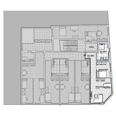 WE5 All-inclusive-Miete: exklusiver vollmöblierter Neubau, 1-Zi-Wohnung mit Einbauküche