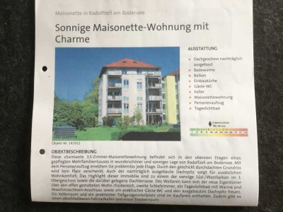 Sanierte Maisonette-Wohnung mit 3,5-Zimmern sowie Balkon und EBK in Radolfzell am Bodensee