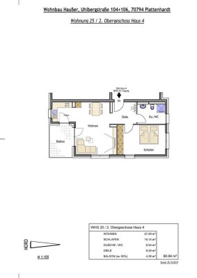 Ansprechende 2-Zimmer-Wohnung mit gehobener Innenausstattung mit Balkon und EBK in Filderstadt