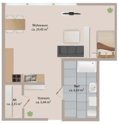 Wohnung / Garcioniere in Eugendorf