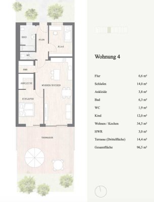 Dachterassen Wohnungen - unverbaubarer Bergblick