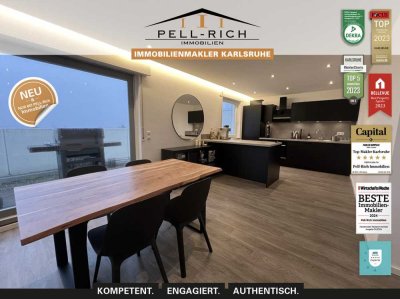 PROVISIONSFREI: Exklusives Penthouse mit Panorama-Dachterrasse und TG-Stellplatz in Ettlingen