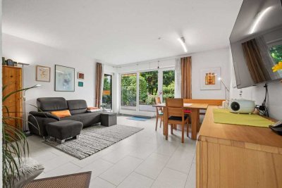 Wohnen mit Wohlfühlfaktor! Charmante Erdgeschosswohnung mit Terrasse ins Grüne