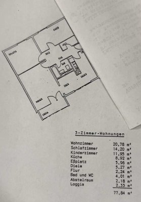 Gepflegte 3,5-Zi-Whg. in schöner und ruhiger Lage von MA-Vogelstang