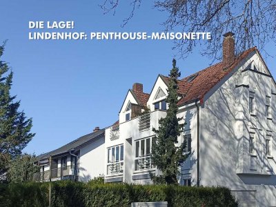 DIE LAGE: LINDENHOF 3-ZKB-PENTHOUSE MAISONETTE