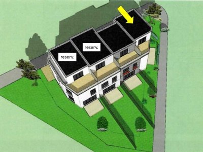 Meerb.-Büd.: Top-REH, 118m² Wfl., Garten, Terr., 3 Schl.-Zi., KfW40, Wärmep., PV, Keller, 2 Stellpl.