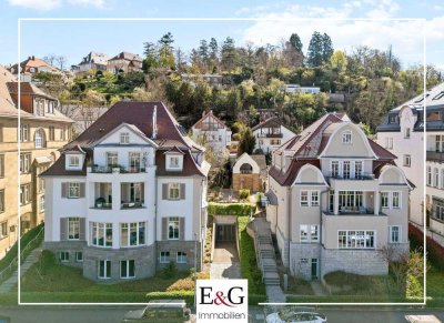 Exklusive Wohnetage mit Garten und Stadtblick in stilvoller Stadtvilla an der Gänsheide