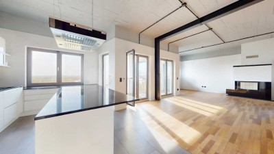 Architektur-Highlight mit zwei Balkonen, Einliegerwohnung und City-West-Flair