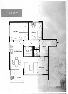 Gepflegte 3-Zimmer-Wohnung mit Balkon im 6. OG in Ottobrunn