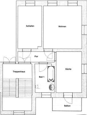 2-Raum-Wohnung mit Balkon in Meißen