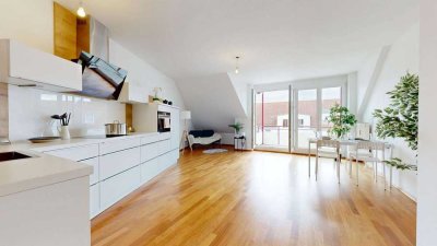 Charmante Dachgeschosswohnung mit Dachterrasse in Riemerling-Ottobrunn