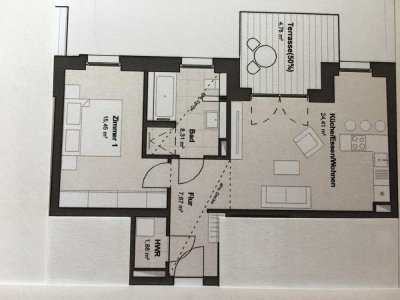 Moderne 2-Zimmer Wohnung mit Terrasse und Garten in Hannover-Bothfeld
