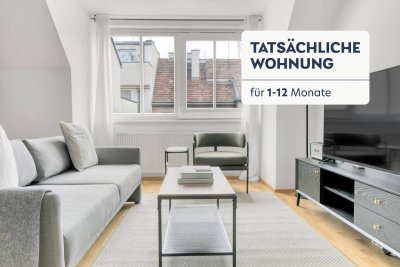 Luxus DG-Wohnung: 2 Zi., Ausblick, Traumlage zw. Augarten und Donaukanal, gute Anbindung &amp; Ruhelage (VIE132)