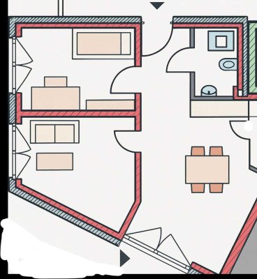 charmantes Neubau-Apartment oder 2er WG mit Balkon in Osnabrück