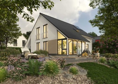 Familienfreundlich & zukunftssicher – modernes Einfamilienhaus in garantierter Bauzeit fertig