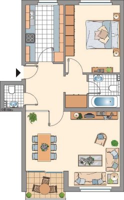 Demnächst frei! 2-Zimmer-Wohnung in Mönchengladbach Uedding