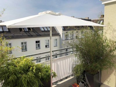 Helle 3-Zimmer Wohnung mit sonniger Dachterrasse im Akazienkiez