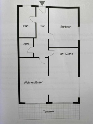 Moderne, teilw. möblierte 2,5 ZKB Wohnung, mit Blick aufs Grüne