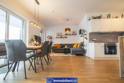Moderne 2-Zimmer-Wohnung in Schlüßlberg: Küche, großer Balkon und Tiefgaragenstellplatz!