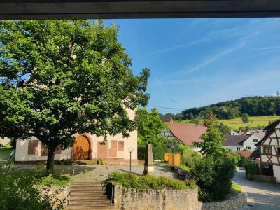Geschmackvolle, neuwertige 2,5-Raum-EG-Wohnung mit luxuriöser Innenausstattung mit EBK in Wollbach