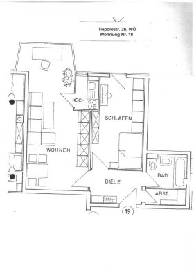 Geschmackvolle 2-Raum-Wohnung in Würzburg, 50 qm
