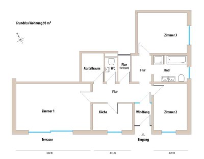 3-Zimmer Wohnung in Tennenbronn (bevorzugte Wohnlage, EG, EBK, geringe Heizkosten)