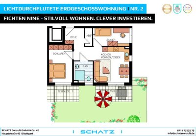 Lichtdurchflutete Erdgeschosswohnung mit großen Garten I Nr. 2