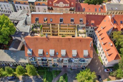 Halle - individuelle 2-Zi -Maisonette-Wohnung mit zwei Terrassen und Lift in zentraler Lage!