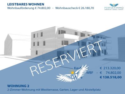„Wohnen mit Aussicht auf die Geierwand“ - Wohnbaugeförderte Neubauwohnung W 2 *RESERVIERT*
