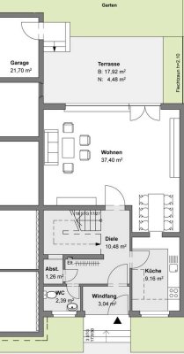 Reihenhauswohnung mit Garten sucht nette Mieter