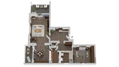 2,5-Zimmer und 2 Balkone - eine Wohnung zum Entspannen!