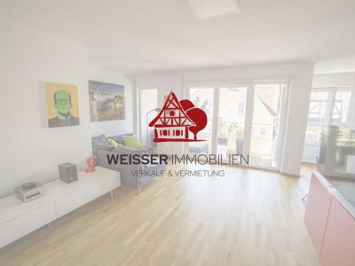 Lichtdurchflutete 3-Zimmer-Wohnung mit Balkon und Einbauküche in der Fürther Südstadt
