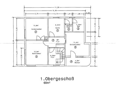 3-Raum-Wohnung mit Balkon in Biblis (für 2 Jahre)