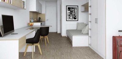 Schöne 1-Raum-Wohnung mit gehobener Innenausstattung mit Balkon und Einbauküche in Mainz