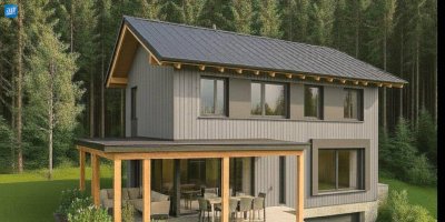 Traumhaftes Massivholz Einfamilienhaus Projekt in Hof - absolute Alleinlage