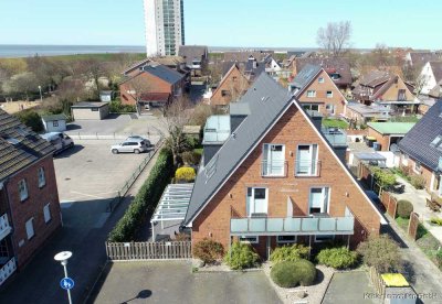 190 m zum Deich! Große 3-Zimmer-EG-Wohnung mit ca. 93,77 m² Wohnfläche, 2 Terrassen in bester Lage