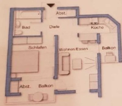 moderne 2 Zimmer Wgh