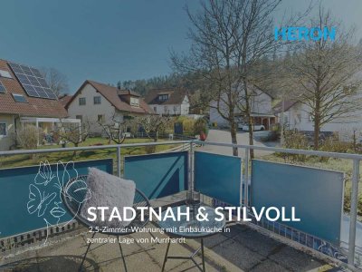 STADTNAH & STILVOLL – 2,5-Zimmer-Wohnung mit Einbauküche in zentraler Lage von Murrhardt