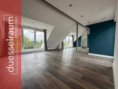 Unterbilk: Wohnen über den Dächern – Ihr Zuhause mit Terrasse und Blick zum Rheinturm direkt am Park