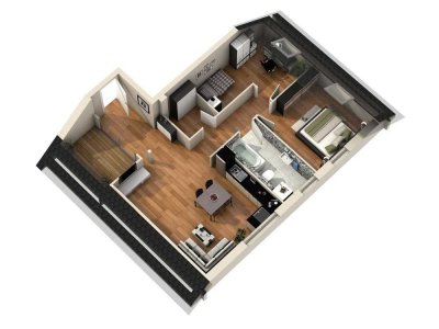 Stilvolle 3,5 Zimmer-Wohnung mit Dachterrasse in Ulm-Eggingen