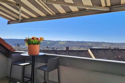 Hellauf begeistert in Heisingen! Moderne, hausgroße 4-R.-Maisonette mit Balkon & 2 TG-Stellplätzen