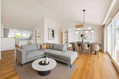Dachgeschosswohnung mit Privatsphäre und Skylineblick