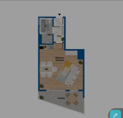 Geschmackvolle 1-Zimmer-Wohnung - frisch renoviert mit EBK in Illerrieden