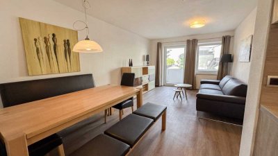 Stilvoll vollmöblierte 2-ZKB Wohnung mit Balkon in Audi-Nähe