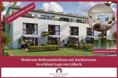 Modernes Reihenmittelhaus mit Dachterrasse in schöner Lage von Lübeck