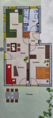 Schöne 2-Zimmerwohnung mit Garten in Dachau, ruhig und in zentraler Lage